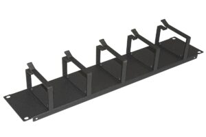 Listello Guidacavi Per Armadi 19" 2 Unita' 5 Anelli Colore Nero In Metallo