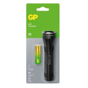 GP Battery Torcia LED C105 50LM Fascio Luminoso Regolabile con 1 Batteria Mini Stilo AA