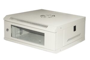 Armadio Rack 19 4U Link Serie Light Colore Grigio Con Porta Vetro (Axpxl) Mm 240X400X530 Ripiano Incluso