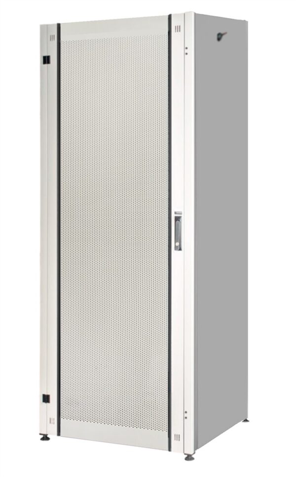 Armadio Rack Per Reti 19" 26U (A)1291, (L)600, (P)600 Colore Grigio Porta Traforata Serie Eavi