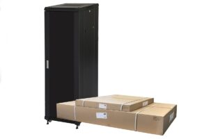 Armadio Rack 19 42U (A)2055, (L)600, (P)1000 Colore Nero Porta Vetro Disassemblato