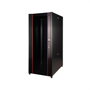 Armadio Rack Per Reti 19 42U (A)2002, (L)600, (P)1000, Colore Nero Porta A Vetro Serie Eavi