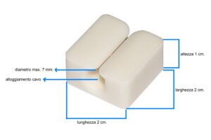 Kit 4 Pezzi Supporti Per Gestione Cavi Bianco