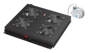 Gruppo 2 Ventole Con Termostato Per Armadi Rack Link Eavi Nero