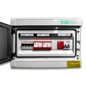 Quadro Ac/Dc Monofase 5Kw 2 Stringhe 2 Mppt 25A 230V / 20A 600Vdc Centralino Ip65 18 Moduli Versione Con Interruttore Magnetotermico Differenziale + Scaricatore Abb / Dehn