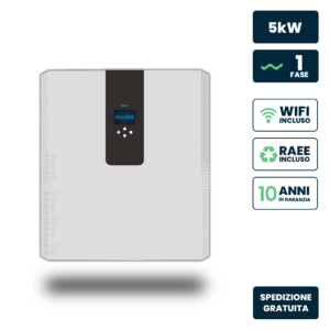 Kit Fotovoltaico All-In-One Deye Con Inverter Monofase Ibrido 5Kw Bassa Tensione E Accumulo Lfp 5.3Kwh Bms On/Off Grid Garanzia 10 Anni Ip65