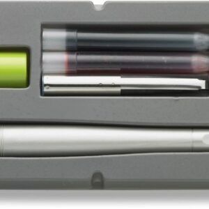 Pilot Pack di penna stilografica Parallel Pen da 3,8 mm - Punta in acciaio - Corsa da 3,8 mm - 2 ricariche, kit per la pulizia interna ed esterna - Colore nero/rosso