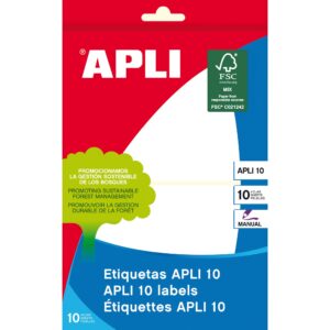 Apli Labels 10 Bianco 81,0 x 110,0 mm 10 fogli
