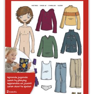 Apli Sacchetto di Adesivi Tematici per Vestire Bambini - 35 Adesivi - Adesivo Rimovibile - Sviluppato con Educatori - Standard EN-71 e FSC - Adesivo a Base Acqua - Senza Solventi - ECF - 100% Riciclabile - Colorato