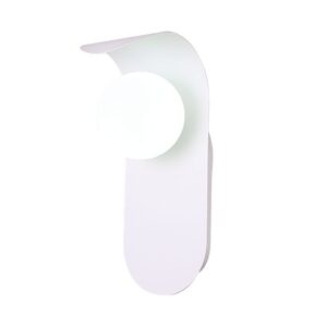V-TAC Applique da Parete con Attacco per Faretti G9*1 (max.5W) in Metallo e Vetro, Colore Bianco IP20