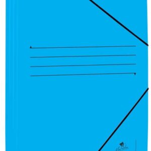 Cartella Mariola in Cartoncino Patinato con Alette Folio 500gr/m2 - Misure 34x25x1cm - Chiusura con Gomma Elastica - Colore Blu