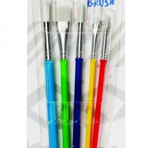 Pennelli Carioca Confezione da 5 - Nylon - Setole morbide e resistenti - Perfetti per la scuola - 5 diverse misure - Vari colori