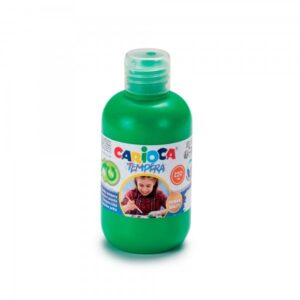 Tempera Carioca Flacone - 250ml - Colori Super Lavabili - Facili da Miscelare - Applicabili su Materiali Porosi - Elevata Opacità - Colore Verde