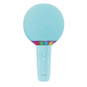 Microfono wireless XO BE50 - Karaoke - 5W - Bluetooth 5.3 - Illuminazione a LED - Durata massima della batteria 3 ore - Blu