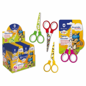 Forbici scolastiche Bismark Kids Deco da 13 cm - Acciaio legato extra - Lame decorate - Manici in plastica - Punta smussata - 4 modelli assortiti