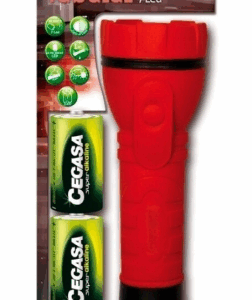 Torcia professionale Cegasa a 7 LED - Corpo in gomma antiscivolo - Resistente agli urti e all'umidità - Funziona con 2 batterie LR20 (incluse)