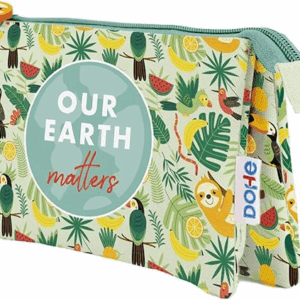 Astuccio triplo Dohe WWF Tropic - Doppia chiusura a cerniera con tiretto in gomma