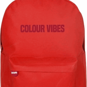 Zaino scolastico Dohe Daypack Colour Vibes - Scomparti multipli - Maniglia superiore - Spallacci imbottiti e regolabili - Realizzato in poliestere - Rosso
