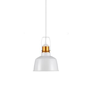 V-TAC Lampadario LED Vintage in Metallo con Portalampada E27 (Max 60W) Colore Bianco