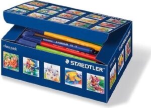 Staedtler Noris 326 Confezione da 100 pennarelli a punta fine - Corsa 1 mm circa - Inchiostri a base d acqua - Colori assortiti