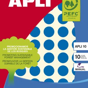 APLI 2735 etichetta autoadesiva Rotondo Permanente Blu 616 pz