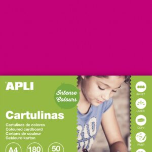 Cartoncino Apli Fucsia A4 170g 50 Fogli