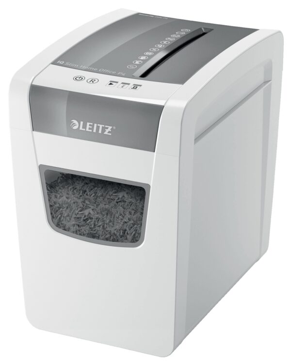 Leitz IQ Slim Office P-4 distruggi documenti Triturazione incrociata 22 cm Bianco