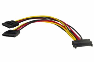 Cavetto Sdoppiatore Sata Interno 1 Maschio - 2 X Femmina Cm 20