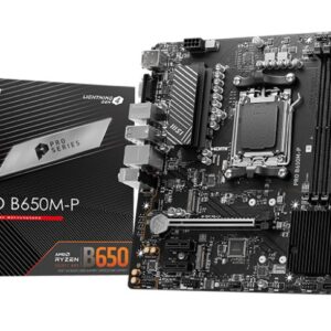Msi Mb Amd B650, B650M-P, Am5, 4Ddr5, 1Pci-Ex16,2Pci-Ex1,2M.2,4Sata3,3Usb3.2 Gen2(2A+1C),4Usb3.2 Gen