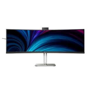 Philips Monitor Curvo 49 Led Va Dual Qhd 32:9 4Ms 450 Cdm, Usb-C Dock, Webcam, Reg Altezza, Dp/Hdmi, Multimediale