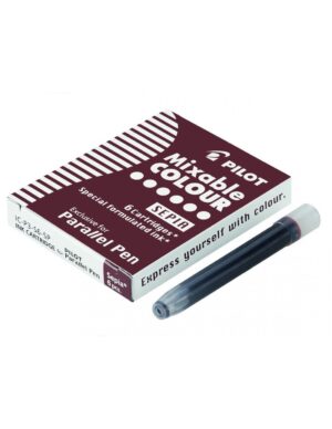 Confezione pilot da 6 ricariche per penne stilografiche parallele - Capacità 1 ml - Colore seppia