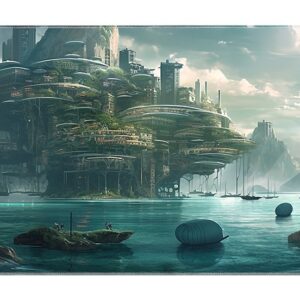 Sharkoon Skiller Sgp40 D6 Mousepad Tappetino Gaming 1000 X 500 X 3  Mm Laguna Verde