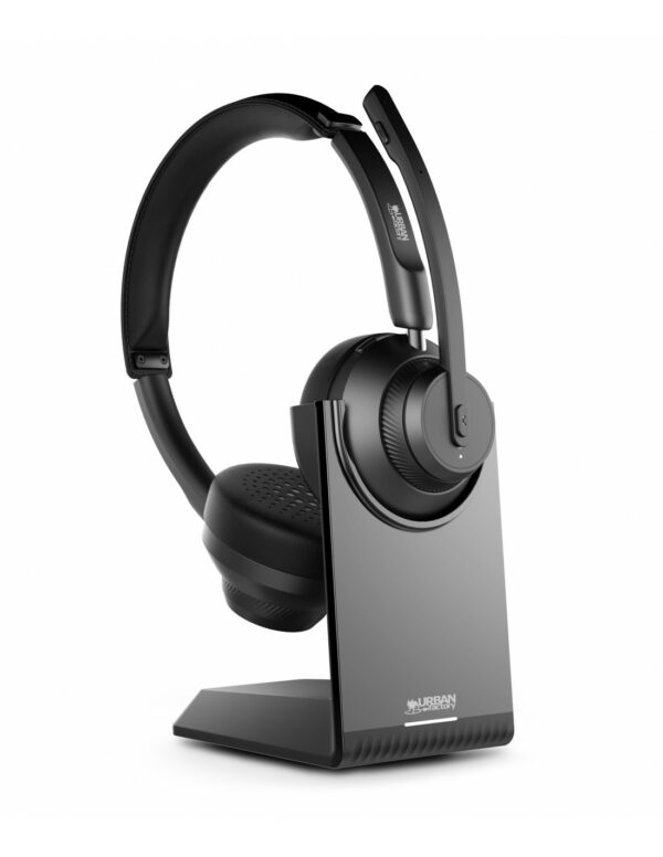 Urban Factory MOVEE PRO Auricolare Wireless A Padiglione Gaming USB tipo-C Bluetooth Base di ricarica Nero