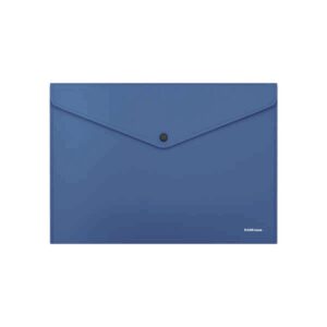 Portadocumenti busta classica Erichkrause Fizzy ?4 - In plastica opaca - Texture ruvida - Colore blu