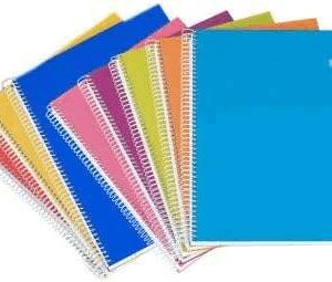 Quaderno a spirale Ancor Classic Stripes a quadretti formato 4x4 mm - 80 fogli da 90 gr - copertina in cartoncino laminato - colori assortiti