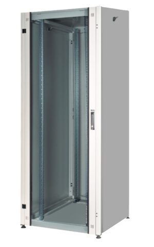 Armadio Rack Per Reti 19" 32U (A)1558, (L)600, (P)600 Colore Grigio Porta Vetro Serie Eavi
