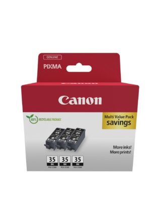 Originale Canon PGI-35BK Multipack de 3 Cartuchos de Tinta Originales Negro - 1509B028