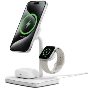 Qi2 3-In-1 Chargebase 15W Wireless White