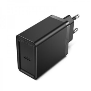 Caricabatterie da muro USB-C Vention 3A PD30W - Ricarica rapida - Nero