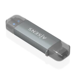 AISENS ASCR-2AC08-GR lettore di schede USB 3.2 Gen 1 (3.1 Gen 1) Type-A/Type-C Grigio