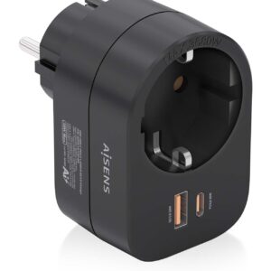AISENS ASPS-1A1C07-BK Caricabatterie per dispositivi mobili Universale Nero AC Ricarica rapida Interno
