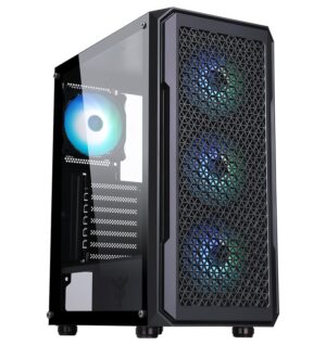 Case Itek Six Triangle Gaming Middle Tower, 4x12cm ARGB fan, USB3, Side Panel Temp Glass