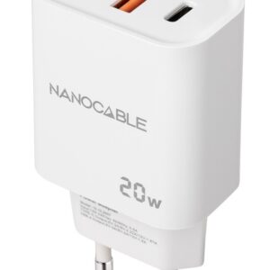 Nanocable 10.10.2007 Caricabatterie per dispositivi mobili Universale Bianco AC Ricarica rapida Interno