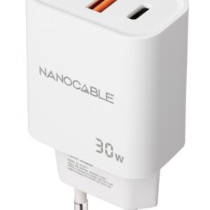 Nanocable 10.10.2011 Caricabatterie per dispositivi mobili Universale Bianco AC Ricarica rapida Interno