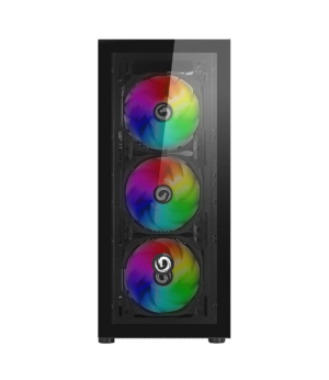 Nuwo Case Atx Rodan R601 0.5Mm Spcc Usb3.0/2.0 4 Fan 12Cm Argb Front Glass Side Glass Nero
