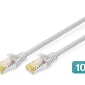 Cavo Patch Cat 6A S/Ftp, 10 Pezzi Lunghezza 0,5 Mt. Colore Grigio