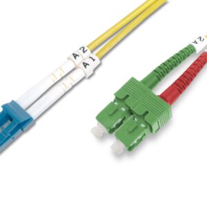Cavo Patch Monomodale Fibra Ottica K Sc (Apc) Su Lc (Pc) 1 Mt. Colore Giallo