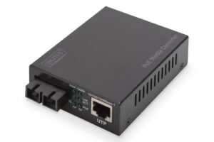 Media Converter Gigabit Poe Rj45 Connettore Sc Singlemode Pse