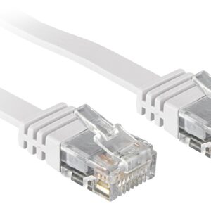 Lindy Cavo Di Rete Cat.6 U/Utp Flat Bianco, 1M
