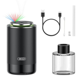 Umidificatore XO - Ideale per veicoli e piccoli spazi - Batteria da 300 mAh - Capacità 50 ml - LED - Nero